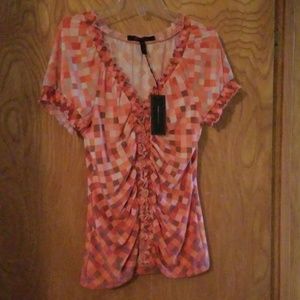 BCBG Rouched Top NWT